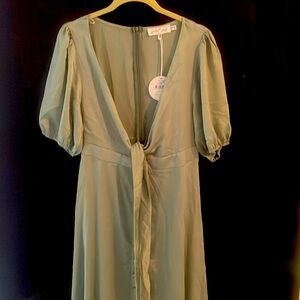 A beautiful olive colored dress
